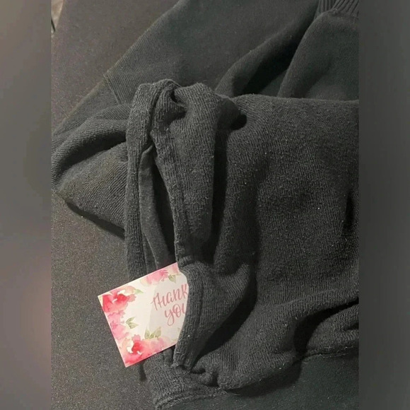 Cuffy’s of Cape Cod men’s black sweatshirt 3 button crew with side pockets EUC - Picture 4 of 8